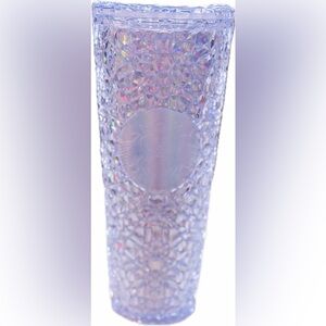 Starbucks Iridescent Studded Cold Cup Tumbler 24oz w Lid Holographic Prism